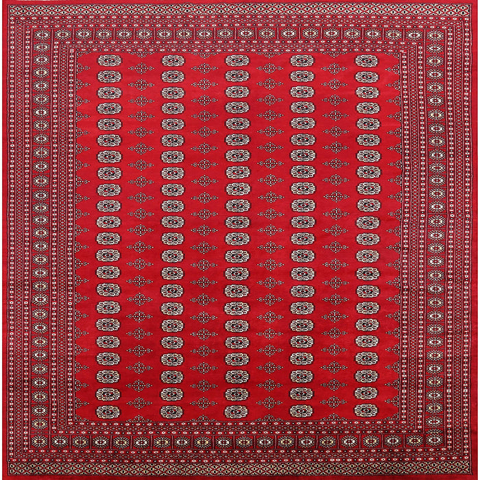 Square Machine Washable Industrial Modern Red Rug, wshurb1984