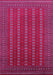 Machine Washable Oriental Pink Industrial Rug, wshurb1984pnk