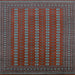 Square Oriental Light Blue Industrial Rug, urb1984lblu