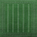 Square Machine Washable Oriental Emerald Green Industrial Area Rugs, wshurb1984emgrn