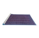 Sideview of Machine Washable Oriental Blue Industrial Rug, wshurb1984blu