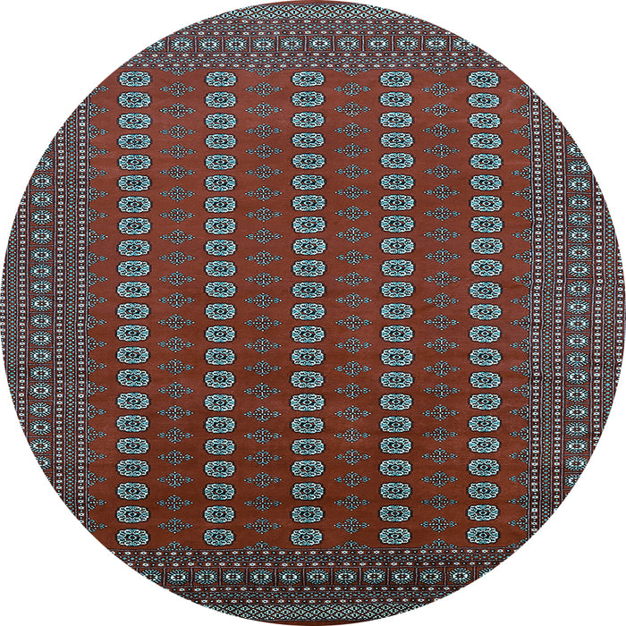 Round Oriental Light Blue Industrial Rug, urb1984lblu