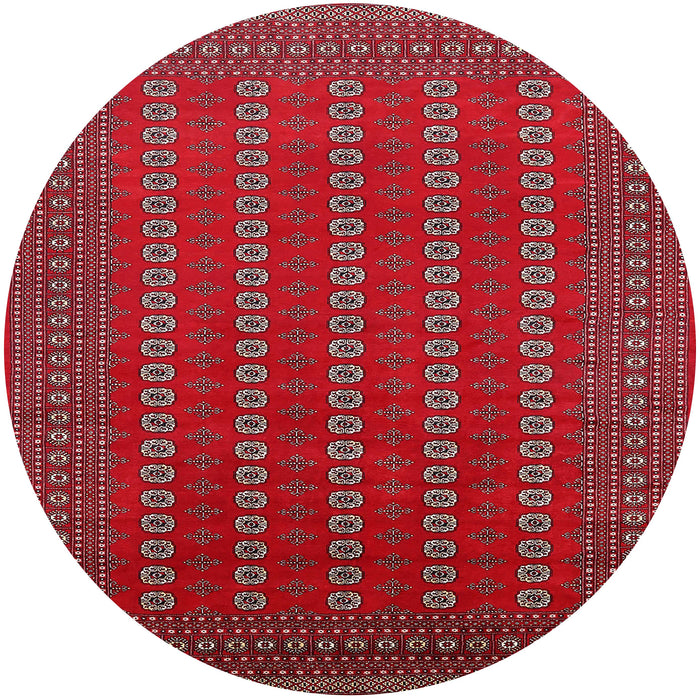 Round Machine Washable Industrial Modern Red Rug, wshurb1984