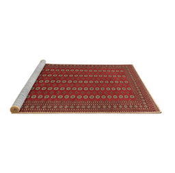 Sideview of Machine Washable Oriental Brown Industrial Rug, wshurb1984brn