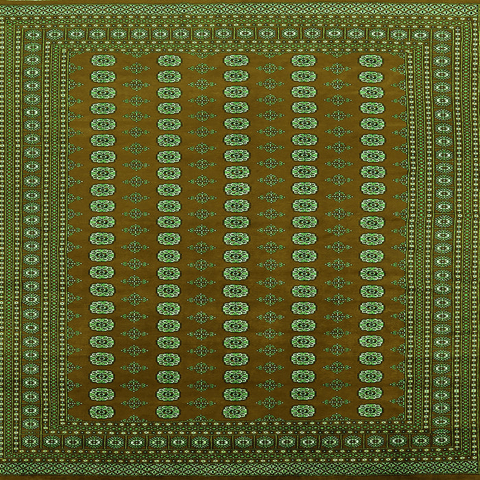 Square Machine Washable Oriental Green Industrial Area Rugs, wshurb1984grn