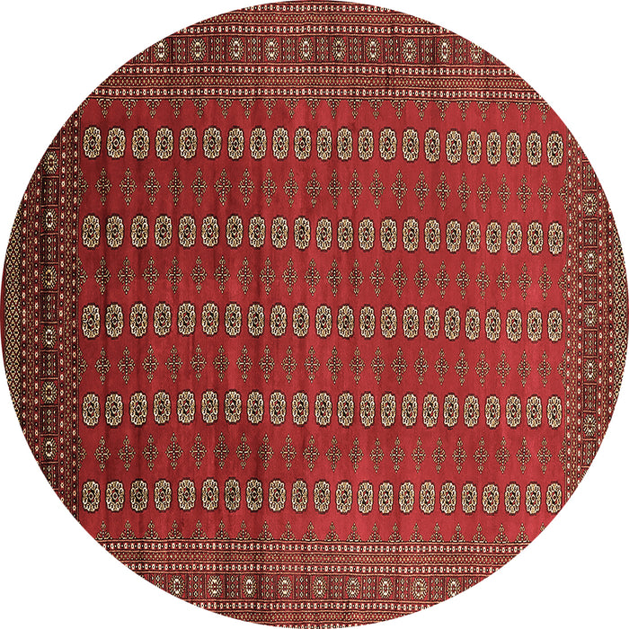 Round Machine Washable Oriental Brown Industrial Rug, wshurb1985brn