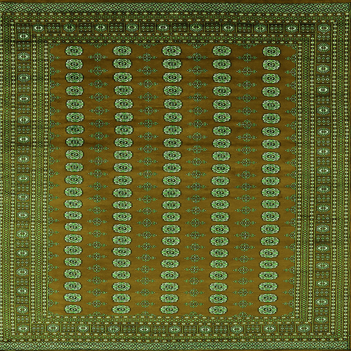 Square Oriental Green Industrial Rug, urb1985grn