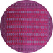 Round Oriental Purple Industrial Rug, urb1985pur