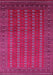 Machine Washable Oriental Pink Industrial Rug, wshurb1985pnk