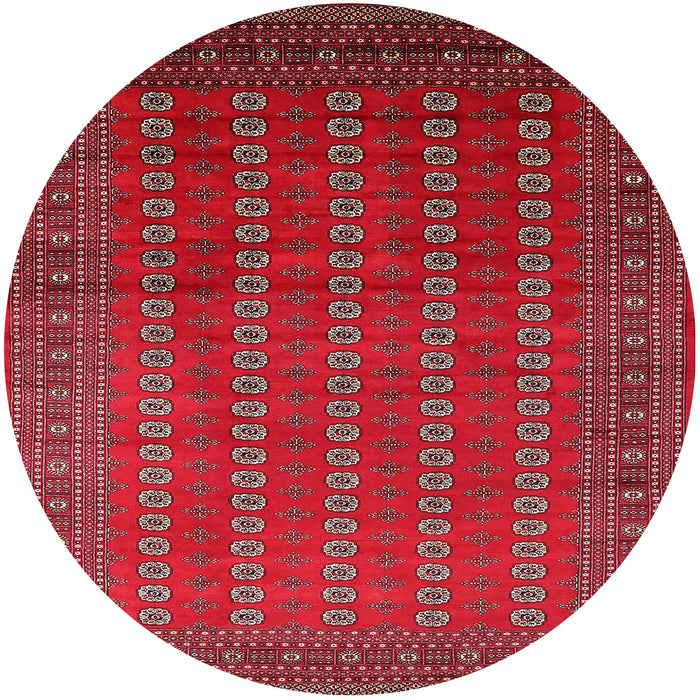 Round Machine Washable Industrial Modern Red Rug, wshurb1985