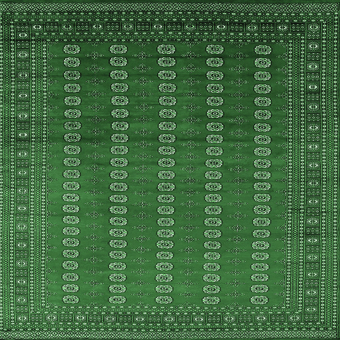 Square Machine Washable Oriental Emerald Green Industrial Area Rugs, wshurb1985emgrn