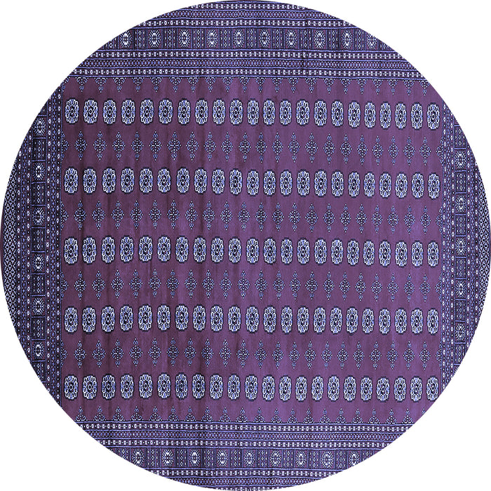 Round Oriental Blue Industrial Rug, urb1985blu