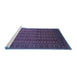 Sideview of Machine Washable Oriental Blue Industrial Rug, wshurb1985blu