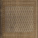 Square Oriental Brown Industrial Rug, urb1986brn