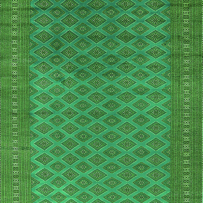 Machine Washable Oriental Green Industrial Area Rugs, wshurb1986grn