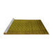 Sideview of Machine Washable Oriental Yellow Industrial Rug, wshurb1986yw