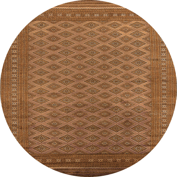 Round Oriental Orange Industrial Rug, urb1986org