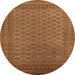 Round Oriental Orange Industrial Rug, urb1986org