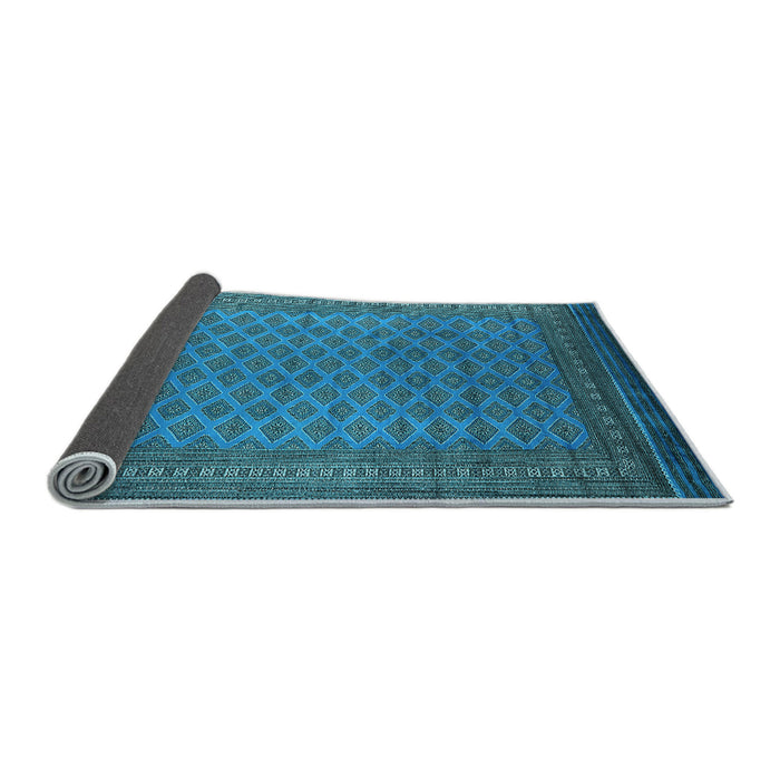 Sideview of Oriental Light Blue Industrial Rug, urb1986lblu