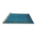 Sideview of Machine Washable Oriental Light Blue Industrial Rug, wshurb1986lblu