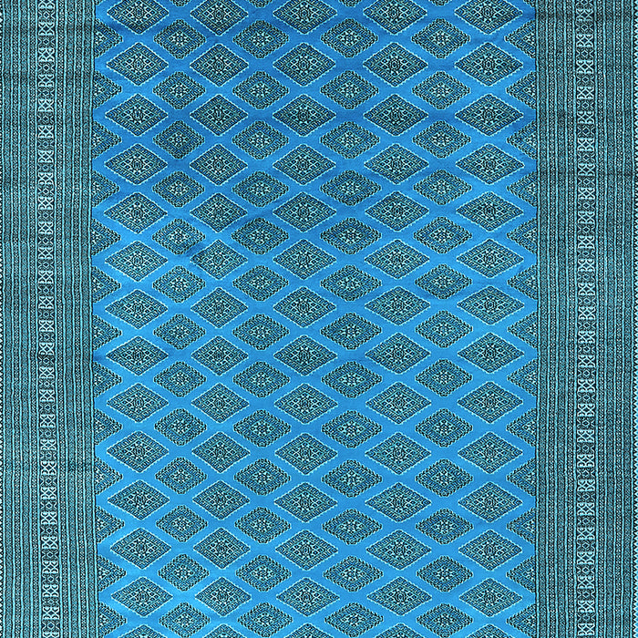 Machine Washable Oriental Light Blue Industrial Rug, wshurb1986lblu