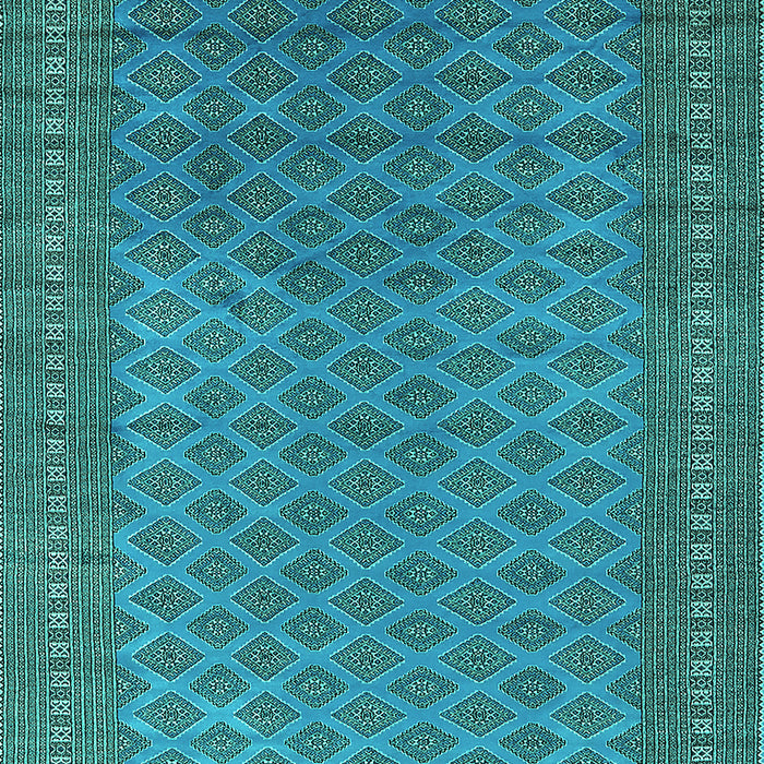 Machine Washable Oriental Turquoise Industrial Area Rugs, wshurb1986turq