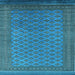 Square Oriental Light Blue Industrial Rug, urb1986lblu