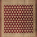 Square Machine Washable Oriental Brown Industrial Rug, wshurb1987brn