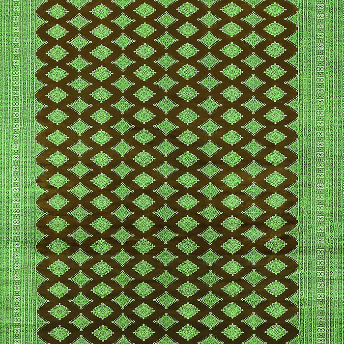 Machine Washable Oriental Green Industrial Area Rugs, wshurb1987grn