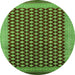 Round Machine Washable Oriental Green Industrial Area Rugs, wshurb1987grn