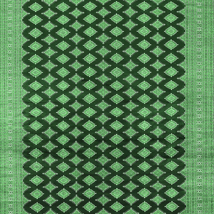 Machine Washable Oriental Emerald Green Industrial Area Rugs, wshurb1987emgrn