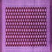 Square Machine Washable Oriental Purple Industrial Area Rugs, wshurb1987pur