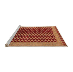 Sideview of Machine Washable Oriental Orange Industrial Area Rugs, wshurb1987org