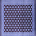 Square Machine Washable Oriental Blue Industrial Rug, wshurb1987blu