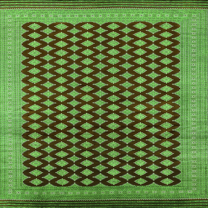 Square Oriental Green Industrial Rug, urb1987grn