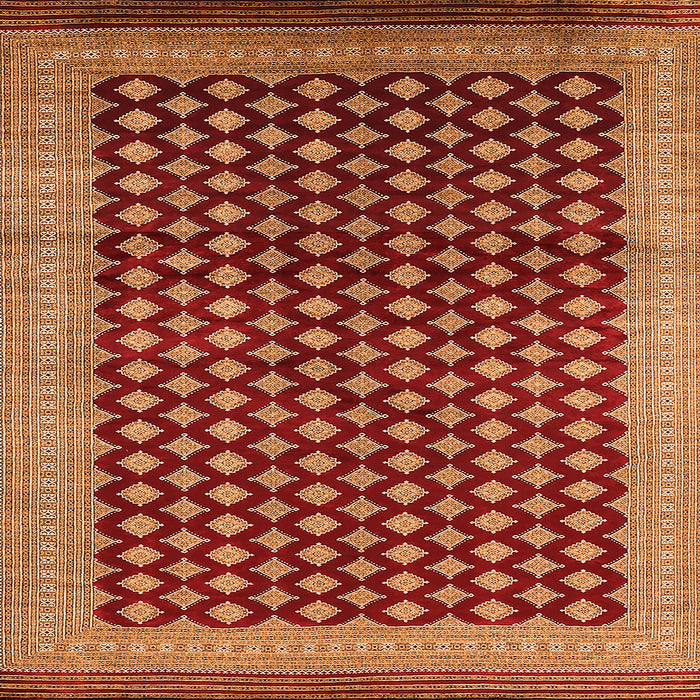 Square Oriental Orange Industrial Rug, urb1987org