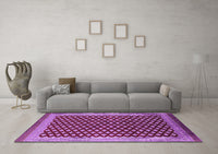 Machine Washable Oriental Purple Industrial Rug, wshurb1987pur