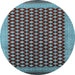 Round Oriental Light Blue Industrial Rug, urb1987lblu
