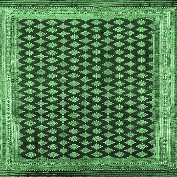 Square Oriental Emerald Green Industrial Rug, urb1987emgrn