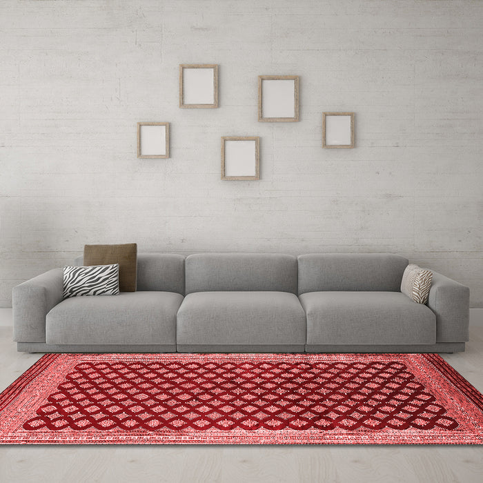 Industrial Red Washable Rugs