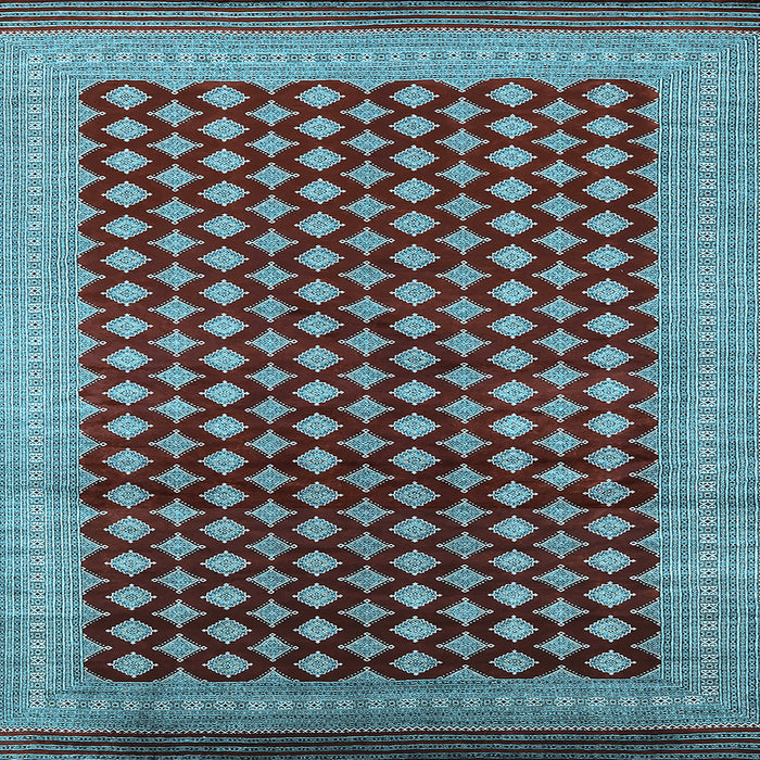 Square Oriental Light Blue Industrial Rug, urb1987lblu