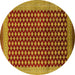Round Oriental Yellow Industrial Rug, urb1987yw