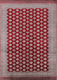 Machine Washable Industrial Modern Red Rug, wshurb1987