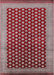 Machine Washable Industrial Modern Red Rug, wshurb1987