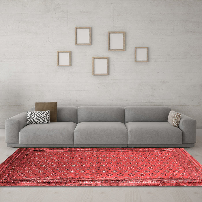 Industrial Red Washable Rugs