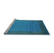 Sideview of Machine Washable Oriental Light Blue Industrial Rug, wshurb1988lblu