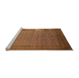 Sideview of Machine Washable Oriental Orange Industrial Area Rugs, wshurb1988org