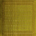 Square Oriental Yellow Industrial Rug, urb1988yw