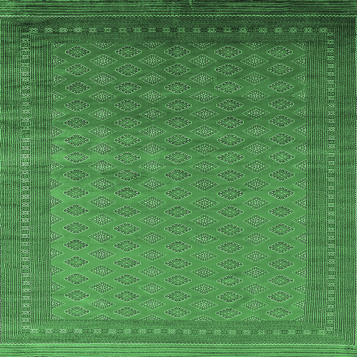 Square Oriental Emerald Green Industrial Rug, urb1988emgrn
