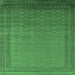 Square Oriental Emerald Green Industrial Rug, urb1988emgrn